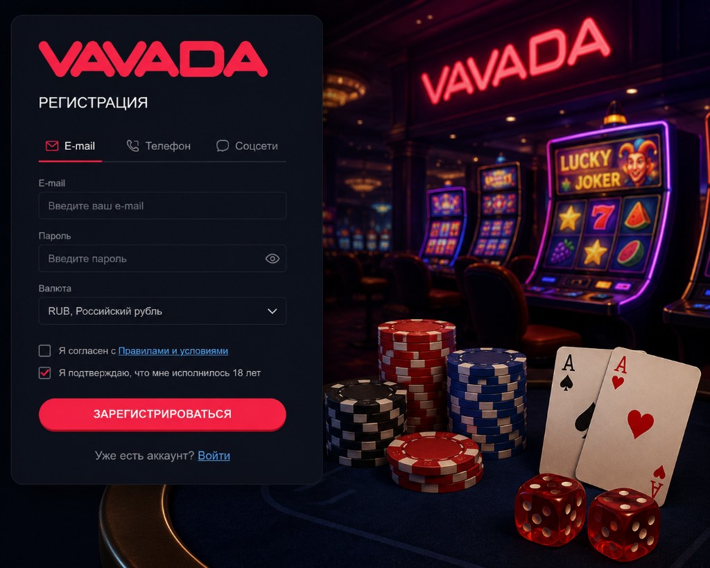 Реєстрація в Vavada Casino
